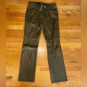 Gap VINTAGE army green leather pants